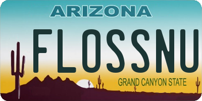 AZ license plate FLOSSNU