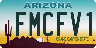 AZ license plate FMCFV1