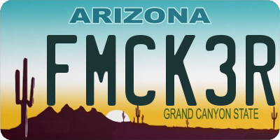 AZ license plate FMCK3R