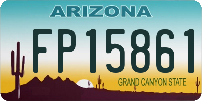 AZ license plate FP15861