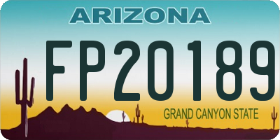 AZ license plate FP20189