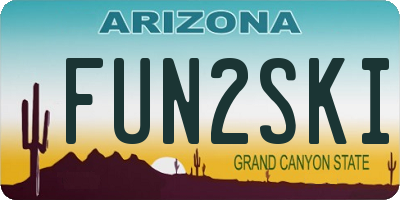 AZ license plate FUN2SKI