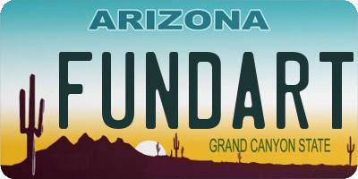 AZ license plate FUNDART