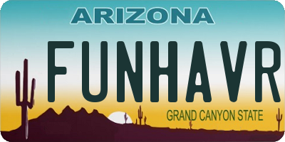 AZ license plate FUNHAVR