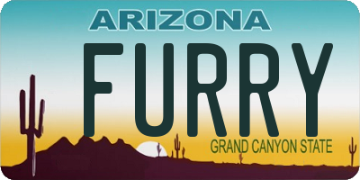 AZ license plate FURRY