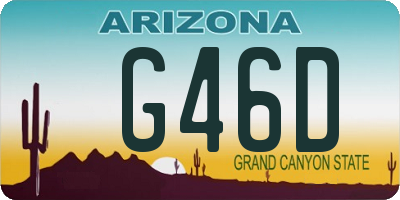 AZ license plate G46D