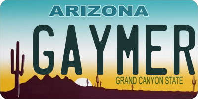 AZ license plate GAYMER