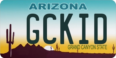 AZ license plate GCKID