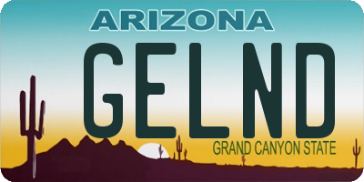 AZ license plate GELND