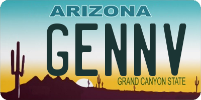 AZ license plate GENNV