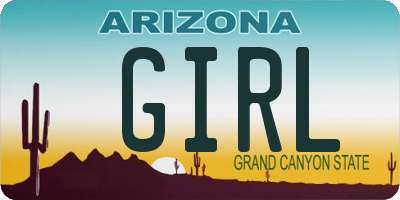 AZ license plate GIRL