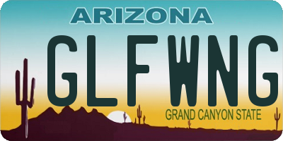 AZ license plate GLFWNG