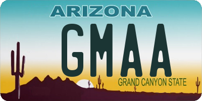 AZ license plate GMAA