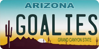 AZ license plate GOALIES