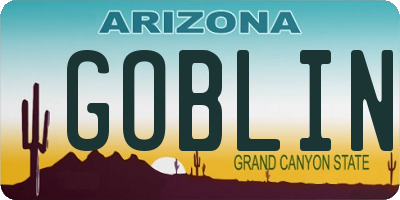 AZ license plate GOBLIN