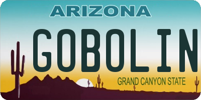 AZ license plate GOBOLIN