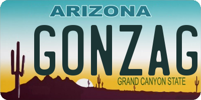 AZ license plate GONZAG