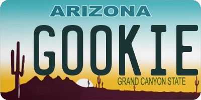 AZ license plate GOOKIE