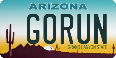 AZ license plate GORUN