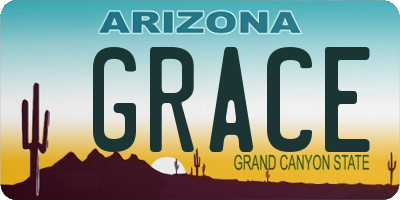 AZ license plate GRACE