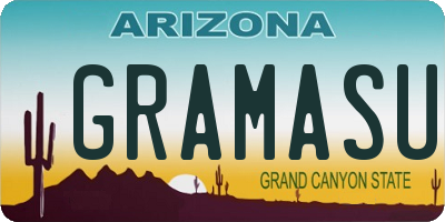 AZ license plate GRAMASU