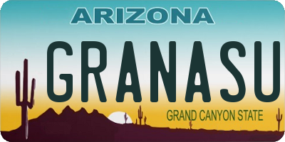 AZ license plate GRANASU