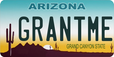 AZ license plate GRANTME