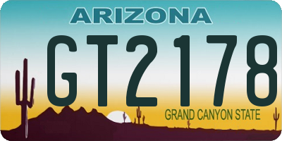 AZ license plate GT2178