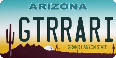 AZ license plate GTRRARI