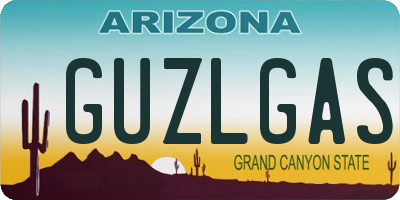 AZ license plate GUZLGAS