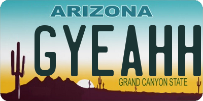 AZ license plate GYEAHH