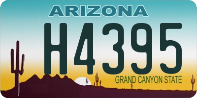 AZ license plate H4395