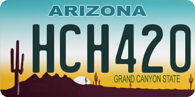 AZ license plate HCH420