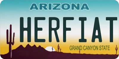 AZ license plate HERFIAT