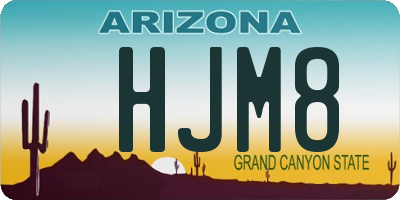 AZ license plate HJM8