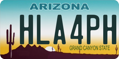 AZ license plate HLA4PH