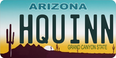 AZ license plate HQUINN