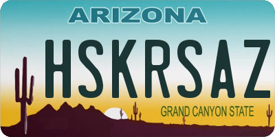 AZ license plate HSKRSAZ