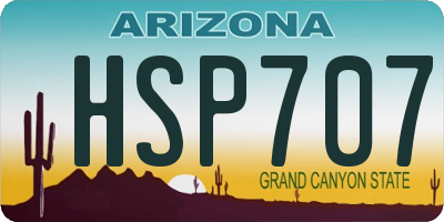 AZ license plate HSP707