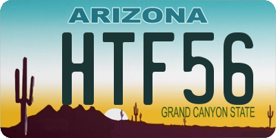 AZ license plate HTF56