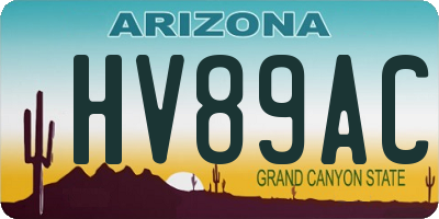 AZ license plate HV89AC