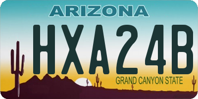 AZ license plate HXA24B