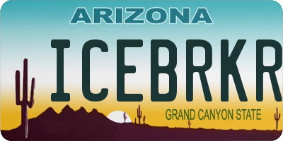 AZ license plate ICEBRKR