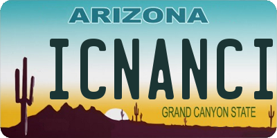 AZ license plate ICNANCI