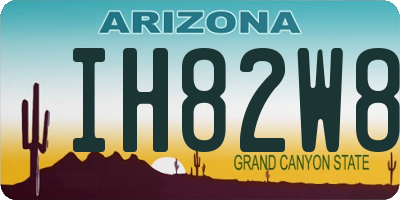AZ license plate IH82W8