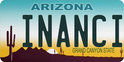 AZ license plate INANCI