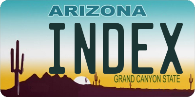 AZ license plate INDEX