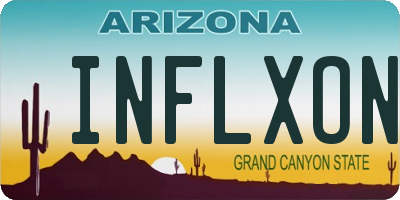 AZ license plate INFLXON