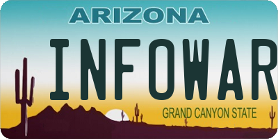 AZ license plate INFOWAR
