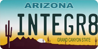 AZ license plate INTEGR8